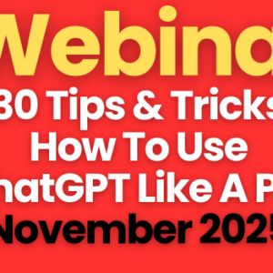 Webinar LIVE 30 Tips & Tricks ChatGPT (4 JAM) - 100 Pembeli Terawal